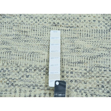 Load image into Gallery viewer, 6&#39;x9&#39; Polar Bear White, Hand Knotted Tone On Tone Modern Grass Design, Organic Sustainable Textile, Natural Wool, Oriental Rug FWR456150