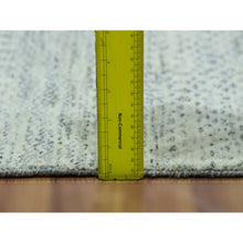 Load image into Gallery viewer, 6&#39;x9&#39; Polar Bear White, Hand Knotted Tone On Tone Modern Grass Design, Organic Sustainable Textile, Natural Wool, Oriental Rug FWR456150
