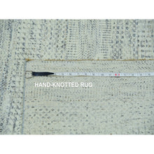 Load image into Gallery viewer, 6&#39;x9&#39; Pristine White, 250 KPSI, Nain with Flower Medallion Design, Wool and Silk, Soft Pile, Hand Knotted, Oriental Rug FWR549516