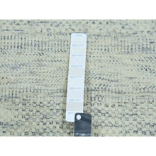 Load image into Gallery viewer, 5&#39;4&quot;x7&#39;1&quot; Egret White, Tone On Tone, Soft And Pure Wool, Hand Knotted Modern Grass Design, Organic Sustainable Textile, Oriental Rug FWR456156