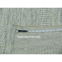 Load image into Gallery viewer, 5&#39;4&quot;x7&#39;1&quot; Egret White, Tone On Tone, Soft And Pure Wool, Hand Knotted Modern Grass Design, Organic Sustainable Textile, Oriental Rug FWR456156