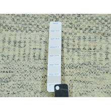 Load image into Gallery viewer, 2&#39;7&quot;x10&#39;1&quot; Incredible White, Hand Knotted Organic Sustainable Textile And Modern Grass Design, Soft Shiny Wool, Tone On Tone, Runner Oriental Rug FWR456162