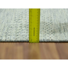 Load image into Gallery viewer, 2&#39;7&quot;x10&#39;1&quot; Incredible White, Hand Knotted Organic Sustainable Textile And Modern Grass Design, Soft Shiny Wool, Tone On Tone, Runner Oriental Rug FWR456162