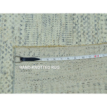 Load image into Gallery viewer, 2&#39;6&quot;x29&#39;9&quot; Aesthetic White, Vibrant Wool, Organic Sustainable Textile, Modern Grass Design, Tone On Tone, Hand Knotted Xl Runner Oriental Rug FWR456180