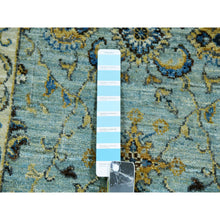 Load image into Gallery viewer, 2&#39;9&quot;x24&#39;3&quot; Sapphire Blue, Hand Knotted All Wool, Vegetable Dyes And Densely Woven, Agra With Shah Abbas Floral Pattern, Xl Runner Oriental Rug FWR456228