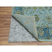 Load image into Gallery viewer, 6&#39;1&quot;x9&#39;3&quot; Pale Blue, Agra, Hand Knotted With All Over Shah Abbas Floral Motifs, Vegetable Dyes, Densely Woven Natural Wool, Oriental Rug FWR456270
