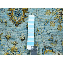 Load image into Gallery viewer, 6&#39;1&quot;x9&#39;3&quot; Pale Blue, Agra, Hand Knotted With All Over Shah Abbas Floral Motifs, Vegetable Dyes, Densely Woven Natural Wool, Oriental Rug FWR456270