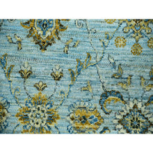 Load image into Gallery viewer, 6&#39;1&quot;x9&#39;3&quot; Pale Blue, Agra, Hand Knotted With All Over Shah Abbas Floral Motifs, Vegetable Dyes, Densely Woven Natural Wool, Oriental Rug FWR456270