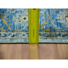 Load image into Gallery viewer, 6&#39;1&quot;x9&#39;3&quot; Pale Blue, Agra, Hand Knotted With All Over Shah Abbas Floral Motifs, Vegetable Dyes, Densely Woven Natural Wool, Oriental Rug FWR456270