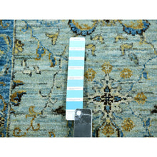 Load image into Gallery viewer, 2&#39;9&quot;x16&#39;1&quot; Cruise With True Blue Border, 100% Wool, Hand Knotted, Natural Dyes Denser Weave, Agra, Shah Abbas XL Runner With Floral Pattern, Oriental Rug FWR456306