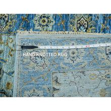 Load image into Gallery viewer, 2&#39;8&quot;x24&#39;1&quot; Light Turquoise Blue, Vibrant Soft Wool, Vegetable Dyes Agra With Shah Abbas Floral Design, Hand Knotted, Denser Weave, Xl Runner Oriental Rug FWR456318