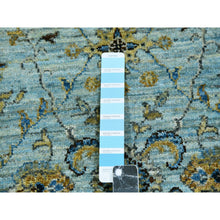 Load image into Gallery viewer, 2&#39;8&quot;x29&#39;10&quot; Celeste Blue, High Quality Wool, Natural Dyes, Shah Abbas Floral Vein Design, Hand Knotted, XL Runner Oriental Agra Rug FWR456324