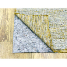 Load image into Gallery viewer, 10&#39;1&quot;x14&#39;1&quot; Beige With Gold, Pure Wool, Distressed And Oxidized Grass Design, Hand Knotted, Oriental Rug FWR456384