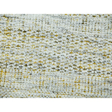Load image into Gallery viewer, 10&#39;1&quot;x14&#39;1&quot; Beige With Gold, Pure Wool, Distressed And Oxidized Grass Design, Hand Knotted, Oriental Rug FWR456384