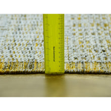 Load image into Gallery viewer, 10&#39;1&quot;x14&#39;1&quot; Beige With Gold, Pure Wool, Distressed And Oxidized Grass Design, Hand Knotted, Oriental Rug FWR456384