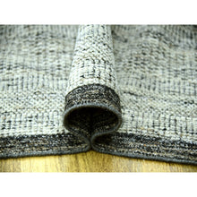 Load image into Gallery viewer, 12&#39;2&quot;x15&#39; Stone Gray With Charcoal Black, Hand Knotted, Oxidized And Distressed Grass Design, Oversized, Oriental Rug FWR456402