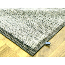 Load image into Gallery viewer, 12&#39;2&quot;x15&#39; Stone Gray With Charcoal Black, Hand Knotted, Oxidized And Distressed Grass Design, Oversized, Oriental Rug FWR456402