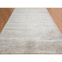 Load image into Gallery viewer, 9&#39;1&quot;x11&#39;10&quot; Warm Taupe, Plain Solid Design, Soft To The Touch, Pure Sari Silk, Hand Knotted, Oriental Rug FWR456426