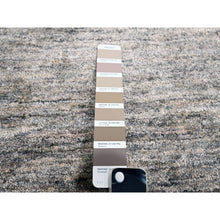 Load image into Gallery viewer, 9&#39;1&quot;x11&#39;10&quot; Warm Taupe, Plain Solid Design, Soft To The Touch, Pure Sari Silk, Hand Knotted, Oriental Rug FWR456426