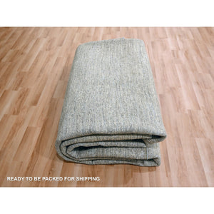 9'1"x11'10" Warm Taupe, Plain Solid Design, Soft To The Touch, Pure Sari Silk, Hand Knotted, Oriental Rug FWR456426