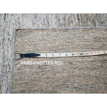 Load image into Gallery viewer, 9&#39;1&quot;x11&#39;10&quot; Warm Taupe, Plain Solid Design, Soft To The Touch, Pure Sari Silk, Hand Knotted, Oriental Rug FWR456426