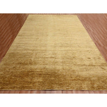 Load image into Gallery viewer, 9&#39;x12&#39;1&quot; Copper Brown, Plain Solid Design, Soft To The Touch, Pure Sari Silk, Lush And Plush, Hand Knotted, Oriental Rug FWR456432