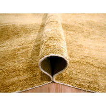 Load image into Gallery viewer, 9&#39;x12&#39;1&quot; Copper Brown, Plain Solid Design, Soft To The Touch, Pure Sari Silk, Lush And Plush, Hand Knotted, Oriental Rug FWR456432