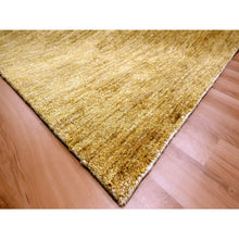 Load image into Gallery viewer, 9&#39;x12&#39;1&quot; Copper Brown, Plain Solid Design, Soft To The Touch, Pure Sari Silk, Lush And Plush, Hand Knotted, Oriental Rug FWR456432