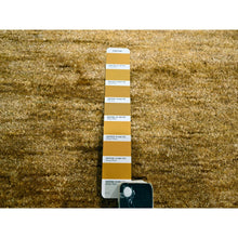 Load image into Gallery viewer, 9&#39;x12&#39;1&quot; Copper Brown, Plain Solid Design, Soft To The Touch, Pure Sari Silk, Lush And Plush, Hand Knotted, Oriental Rug FWR456432