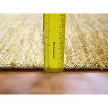 Load image into Gallery viewer, 9&#39;x12&#39;1&quot; Copper Brown, Plain Solid Design, Soft To The Touch, Pure Sari Silk, Lush And Plush, Hand Knotted, Oriental Rug FWR456432