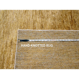 9'x12'1" Copper Brown, Plain Solid Design, Soft To The Touch, Pure Sari Silk, Lush And Plush, Hand Knotted, Oriental Rug FWR456432