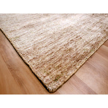 Load image into Gallery viewer, 9&#39;x12&#39; Beaver Brown, Soft Pile, Plain Solid Design, Pure Sari Silk, Hand Knotted, Oriental Rug FWR456438