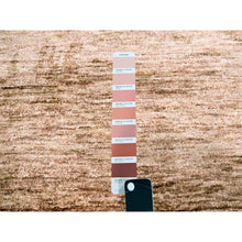 Load image into Gallery viewer, 9&#39;x12&#39; Beaver Brown, Soft Pile, Plain Solid Design, Pure Sari Silk, Hand Knotted, Oriental Rug FWR456438
