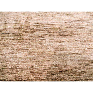 9'x12' Beaver Brown, Soft Pile, Plain Solid Design, Pure Sari Silk, Hand Knotted, Oriental Rug FWR456438