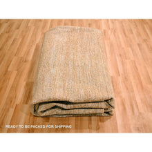 Load image into Gallery viewer, 9&#39;x12&#39; Beaver Brown, Soft Pile, Plain Solid Design, Pure Sari Silk, Hand Knotted, Oriental Rug FWR456438