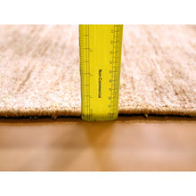 Load image into Gallery viewer, 9&#39;x12&#39; Beaver Brown, Soft Pile, Plain Solid Design, Pure Sari Silk, Hand Knotted, Oriental Rug FWR456438