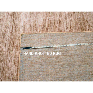 9'x12' Beaver Brown, Soft Pile, Plain Solid Design, Pure Sari Silk, Hand Knotted, Oriental Rug FWR456438