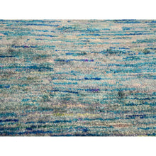 Load image into Gallery viewer, 8&#39;7&quot;x12&#39;2&quot; Shades Of Blue, Plain Solid Design, Soft To The Touch, Hand Knotted, Pure Sari Silk, Oriental Rug FWR456444