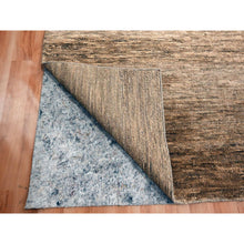 Load image into Gallery viewer, 9&#39;4&quot;x12&#39;4&quot; Shades Of Brown, Densely Woven, Modern Plain Design, 100% Wool, Borderless, Hand Knotted, Oriental Rug FWR456468