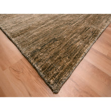 Load image into Gallery viewer, 9&#39;4&quot;x12&#39;4&quot; Shades Of Brown, Densely Woven, Modern Plain Design, 100% Wool, Borderless, Hand Knotted, Oriental Rug FWR456468