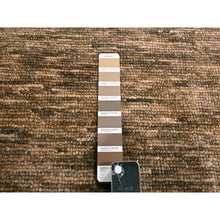 Load image into Gallery viewer, 9&#39;4&quot;x12&#39;4&quot; Shades Of Brown, Densely Woven, Modern Plain Design, 100% Wool, Borderless, Hand Knotted, Oriental Rug FWR456468
