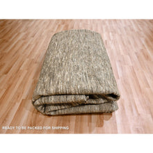 Load image into Gallery viewer, 9&#39;4&quot;x12&#39;4&quot; Shades Of Brown, Densely Woven, Modern Plain Design, 100% Wool, Borderless, Hand Knotted, Oriental Rug FWR456468