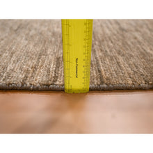 Load image into Gallery viewer, 9&#39;4&quot;x12&#39;4&quot; Shades Of Brown, Densely Woven, Modern Plain Design, 100% Wool, Borderless, Hand Knotted, Oriental Rug FWR456468