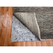 Load image into Gallery viewer, 8&#39;x10&#39; Mocha Brown, Modern Grass Design, Hand Knotted, Borderless, Undyed Natural Wool, Lush And Plush, Tone On Tone, Oriental Rug FWR456504