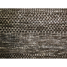 Load image into Gallery viewer, 8&#39;x10&#39; Mocha Brown, Modern Grass Design, Hand Knotted, Borderless, Undyed Natural Wool, Lush And Plush, Tone On Tone, Oriental Rug FWR456504