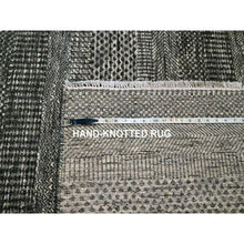 Load image into Gallery viewer, 8&#39;x10&#39; Mocha Brown, Modern Grass Design, Hand Knotted, Borderless, Undyed Natural Wool, Lush And Plush, Tone On Tone, Oriental Rug FWR456504