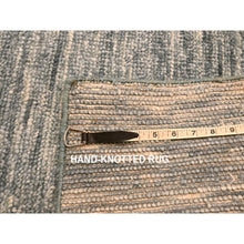 Load image into Gallery viewer, 2&#39;x3&#39; Shades Of Gray, Plain Solid Design, Pure Wool, Sample, Strike Off, Hand Knotted, Mat, Oriental Rug FWR456528