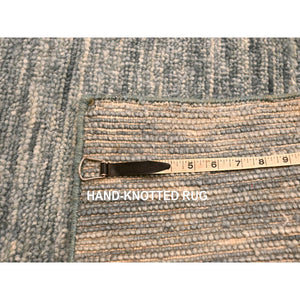 2'x3' Shades Of Gray, Plain Solid Design, Pure Wool, Sample, Strike Off, Hand Knotted, Mat, Oriental Rug FWR456528