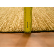 Load image into Gallery viewer, 2&#39;x3&#39; Honey Brown, Pure Wool, Plain Solid Design, Sample, Strike Off, Hand Knotted, Mat, Oriental Rug FWR456546
