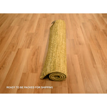 Load image into Gallery viewer, 2&#39;x3&#39; Honey Brown, Pure Wool, Plain Solid Design, Sample, Strike Off, Hand Knotted, Mat, Oriental Rug FWR456546